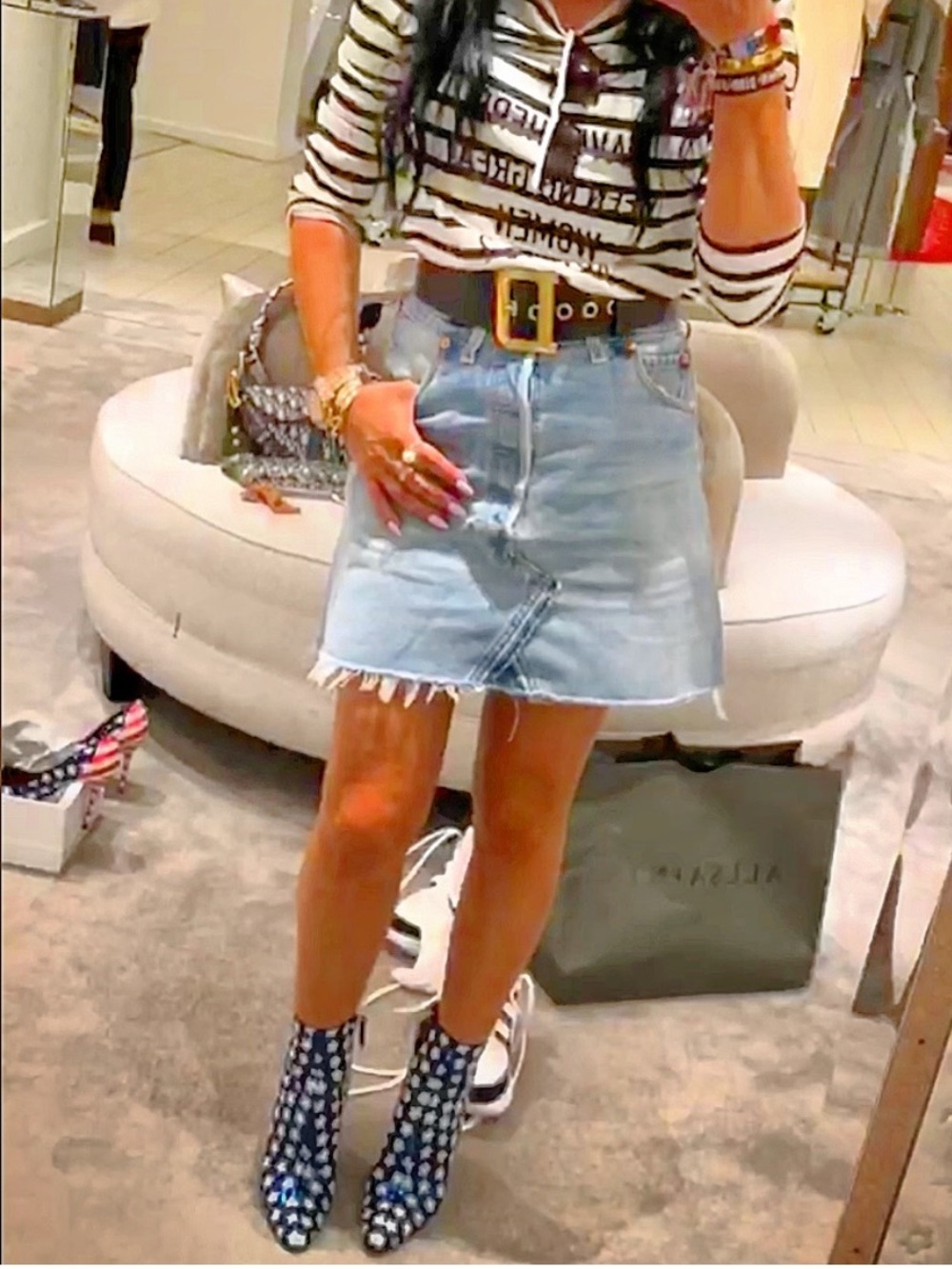 RE/DONE Levi’s High Rise Mini Skirt 26 Limited #2815 Rigid Denim